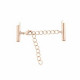 Slide end tubes with extention chain and clasp 13mm - Rose gold